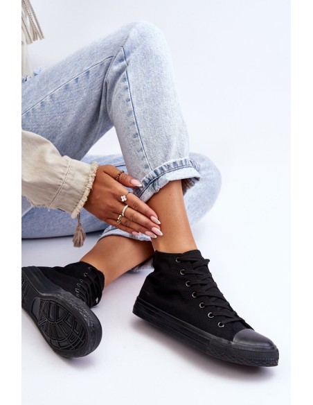 Women's Black Sneakers Socerio