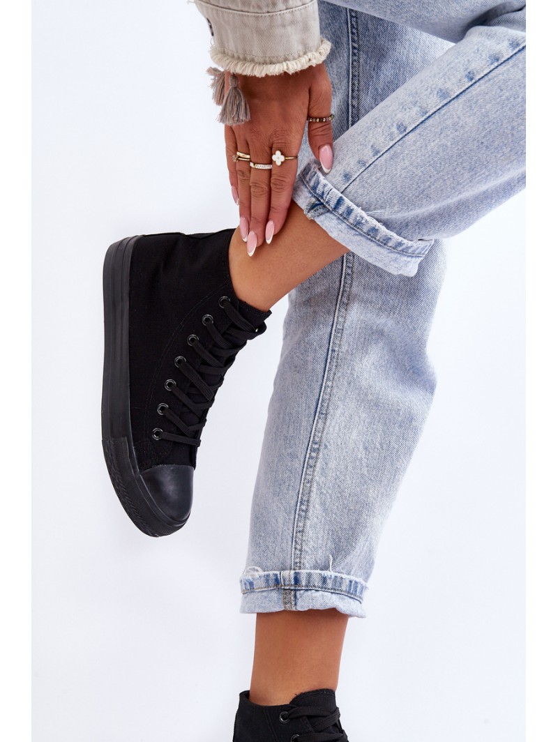 Women's Black Sneakers Socerio