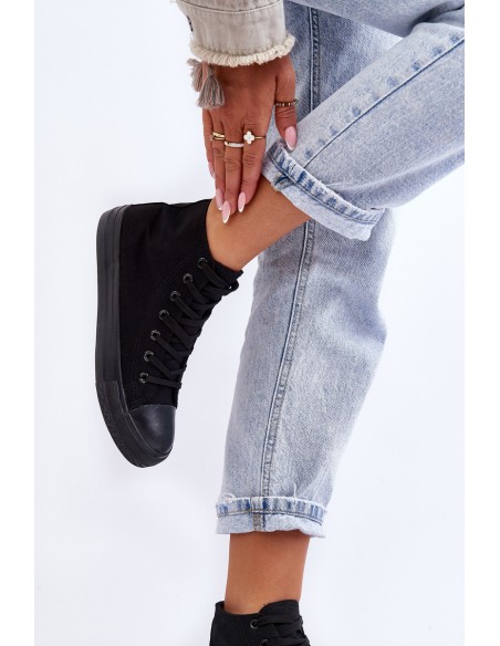 Women's Black Sneakers Socerio