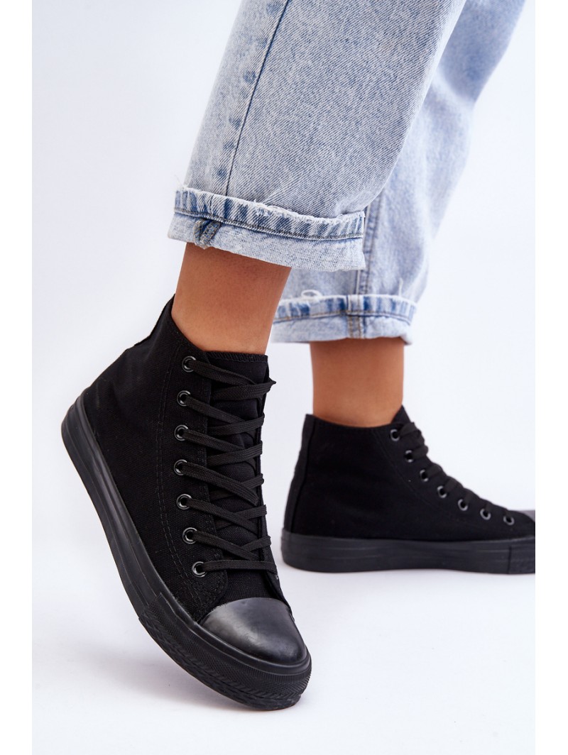 Women's Black Sneakers Socerio