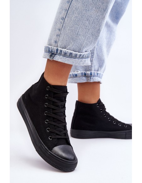 Women's Black Sneakers Socerio