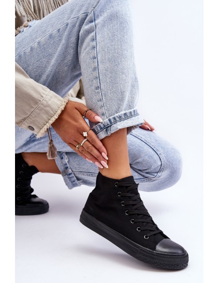 Women's Black Sneakers Socerio