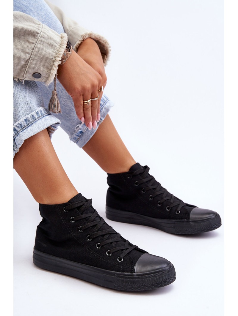 Women's Black Sneakers Socerio