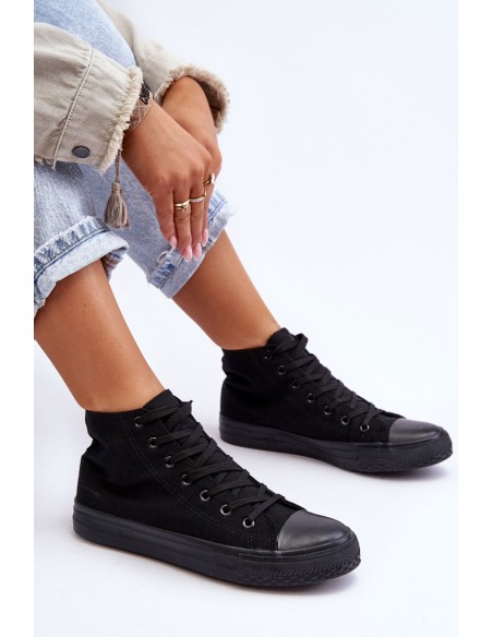 Women's Black Sneakers Socerio