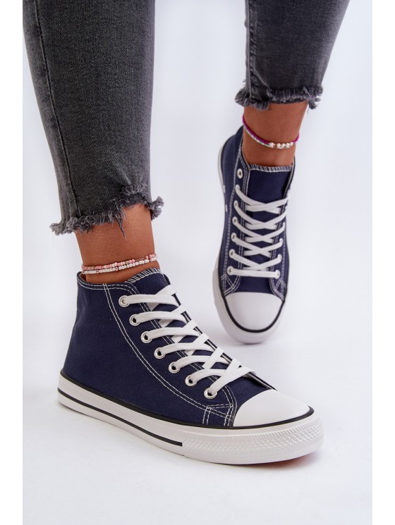 Navy Blue Women's Sneakers Socerio