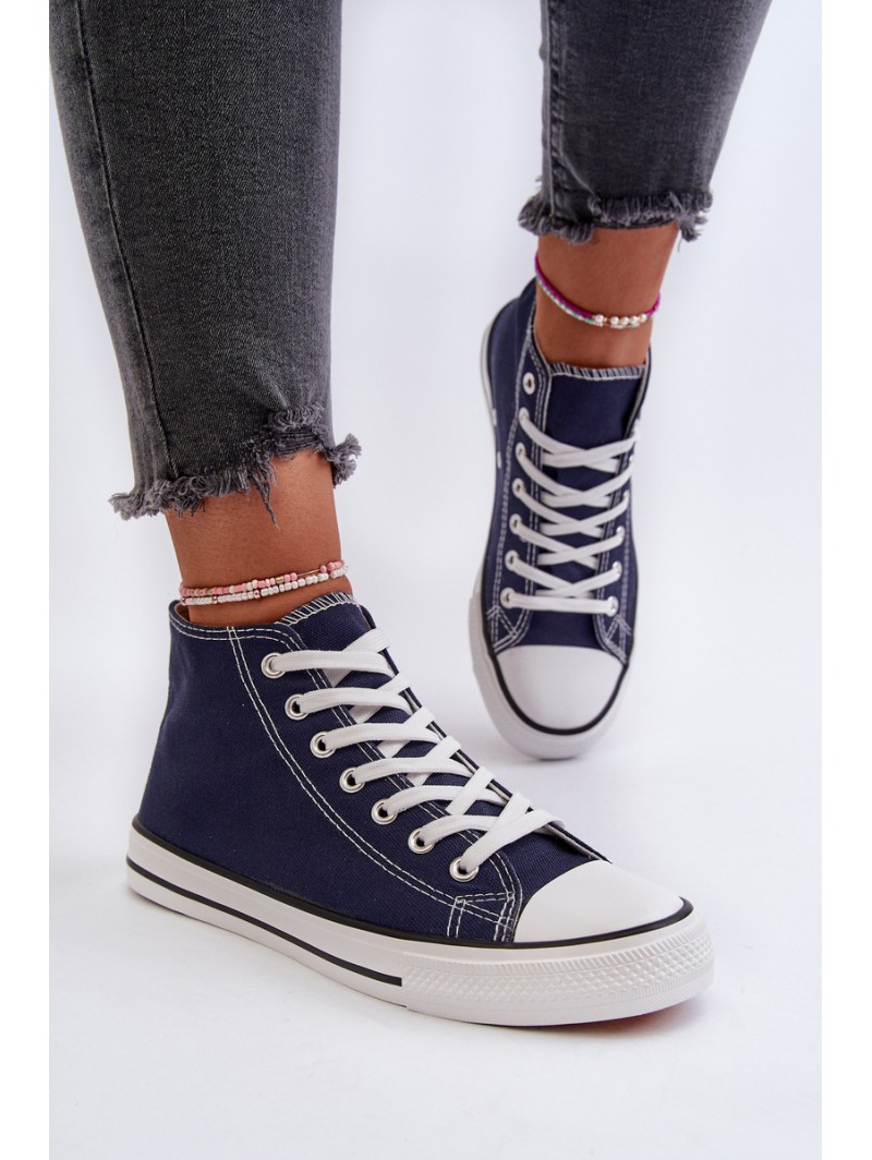 Navy Blue Women's Sneakers Socerio