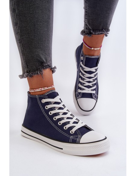 Navy Blue Women's Sneakers Socerio