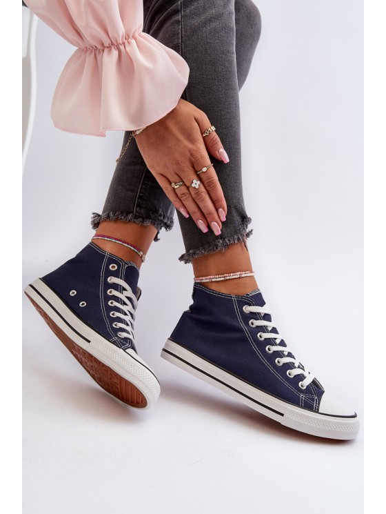 Navy Blue Women's Sneakers Socerio 2