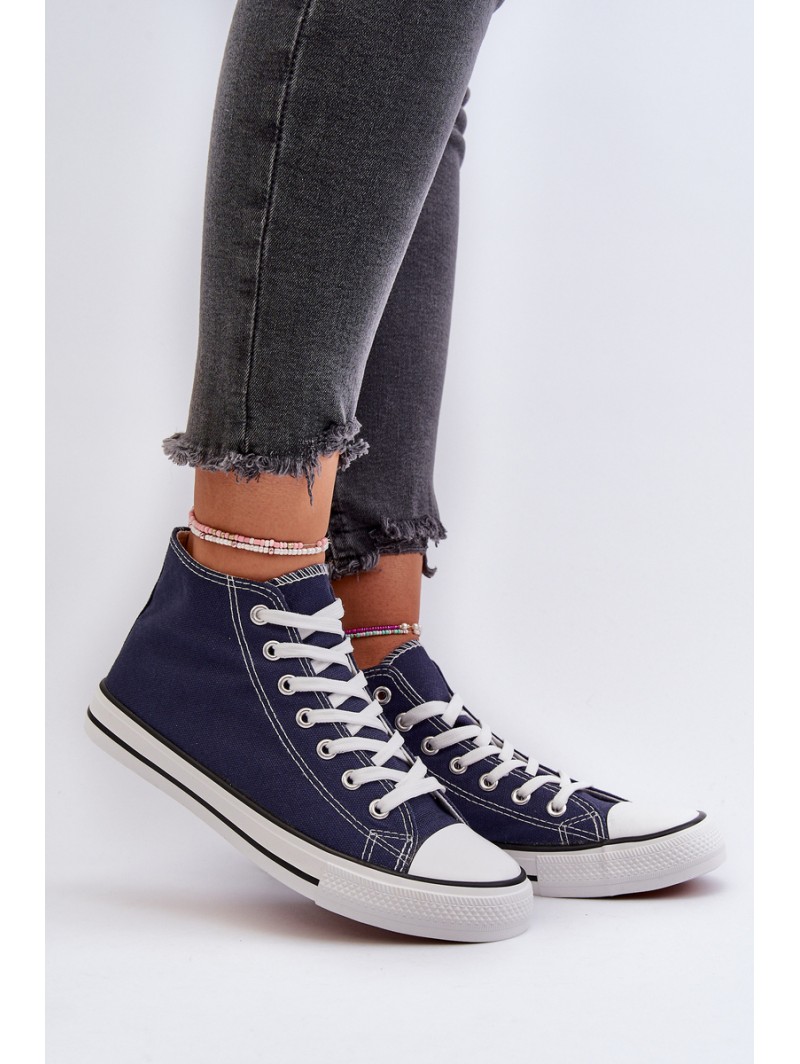 Navy Blue Women's Sneakers Socerio