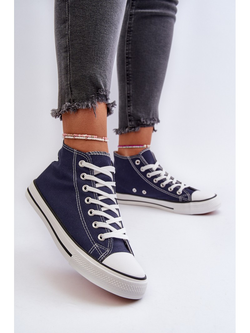 Navy Blue Women's Sneakers Socerio