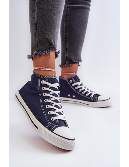 Navy Blue Women's Sneakers Socerio