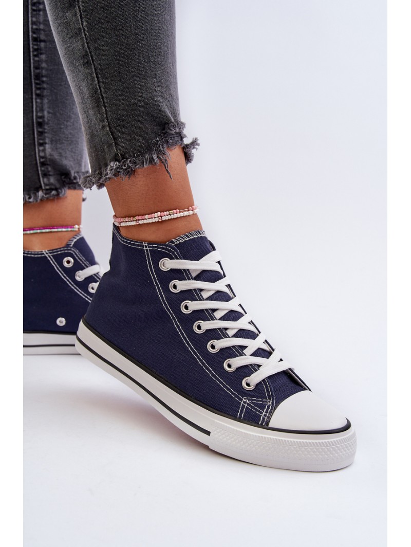 Navy Blue Women's Sneakers Socerio