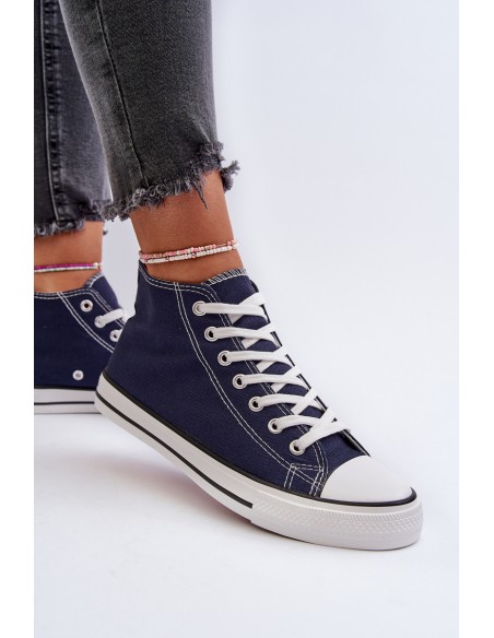 Navy Blue Women's Sneakers Socerio