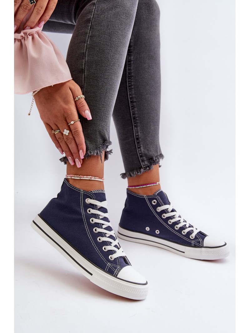 Navy Blue Women's Sneakers Socerio