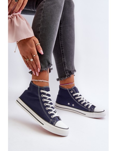 Navy Blue Women's Sneakers Socerio