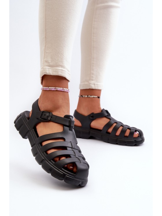 Women's Foam Sandals Roman Black Gasaria