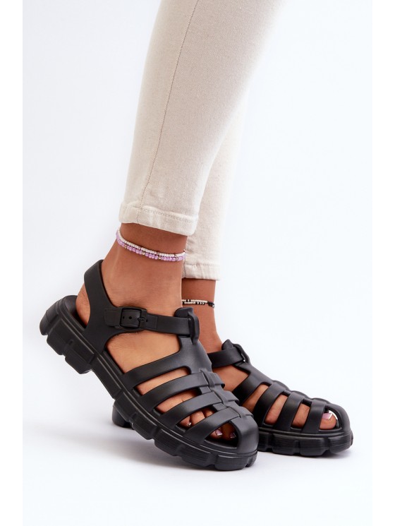 Women's Foam Sandals Roman Black Gasaria 2