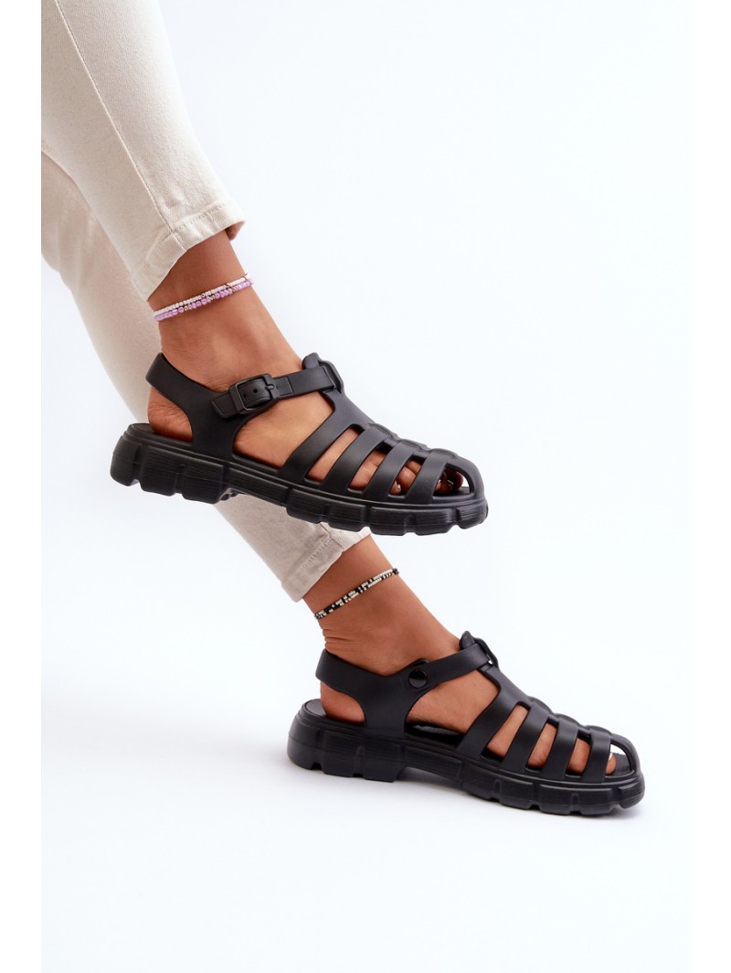 Women's Foam Sandals Roman Black Gasaria