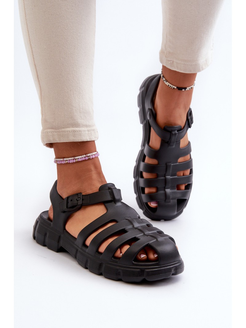 Women's Foam Sandals Roman Black Gasaria