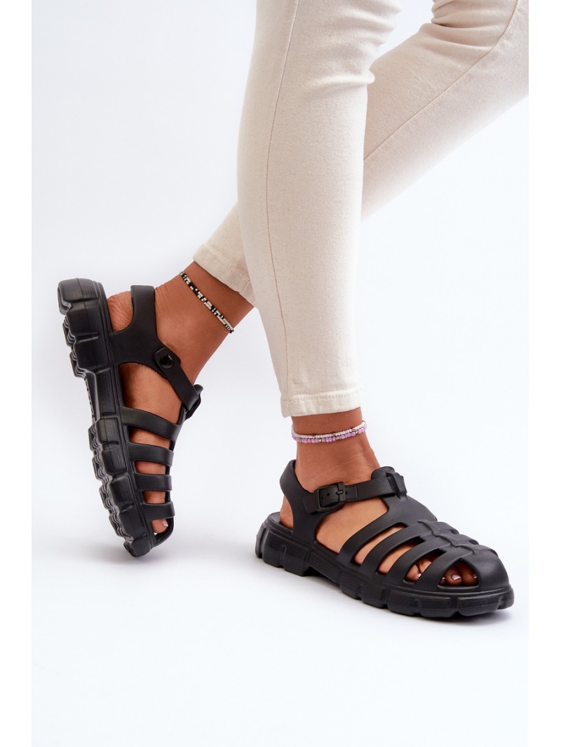 Women's Foam Sandals Roman Black Gasaria