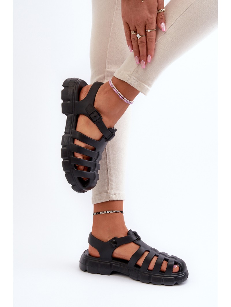 Women's Foam Sandals Roman Black Gasaria
