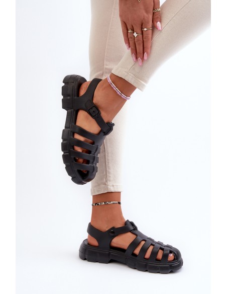 Women's Foam Sandals Roman Black Gasaria