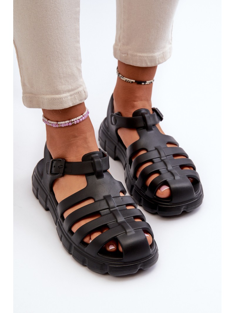 Women's Foam Sandals Roman Black Gasaria