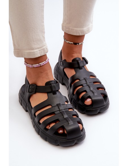 Women's Foam Sandals Roman Black Gasaria