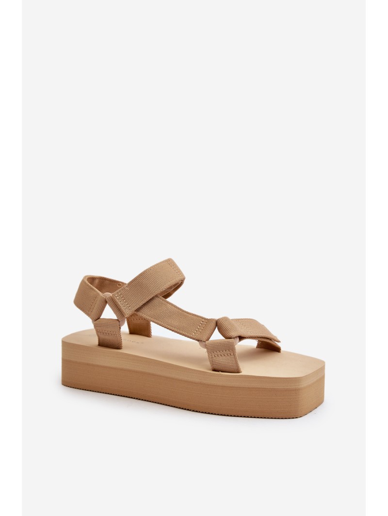Women's Platform Sandals in Beige Edireda