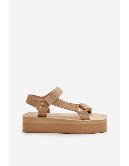 Women's Platform Sandals in Beige Edireda