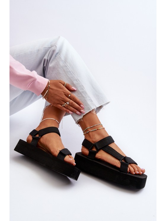 Women's Black Platform Sandals Edireda 2
