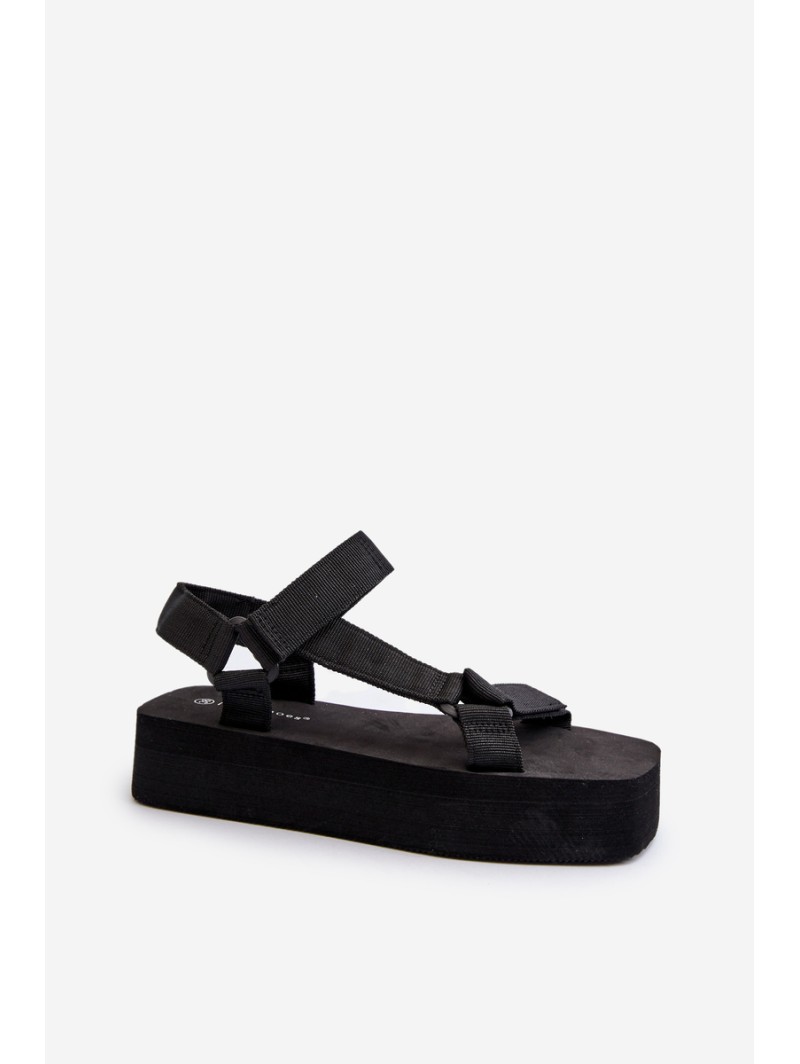 Women's Black Platform Sandals Edireda