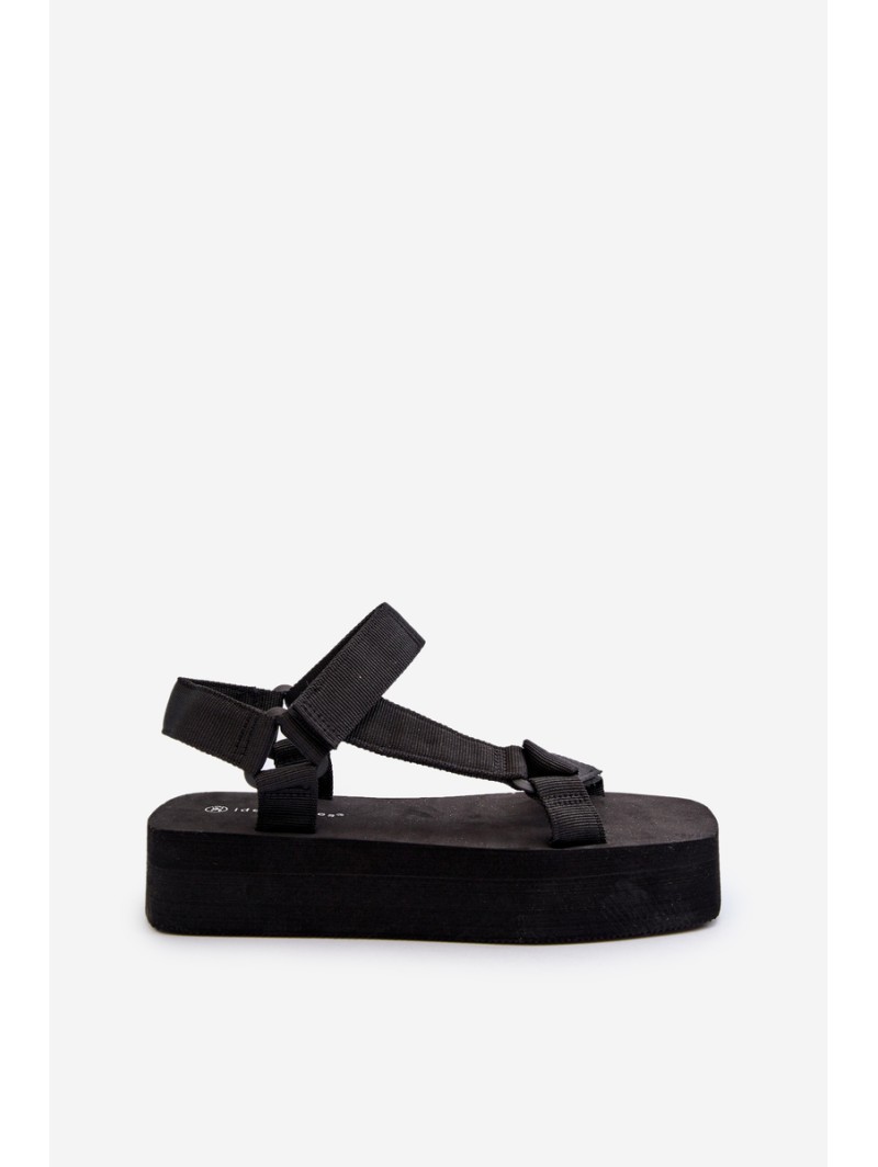 Women's Black Platform Sandals Edireda