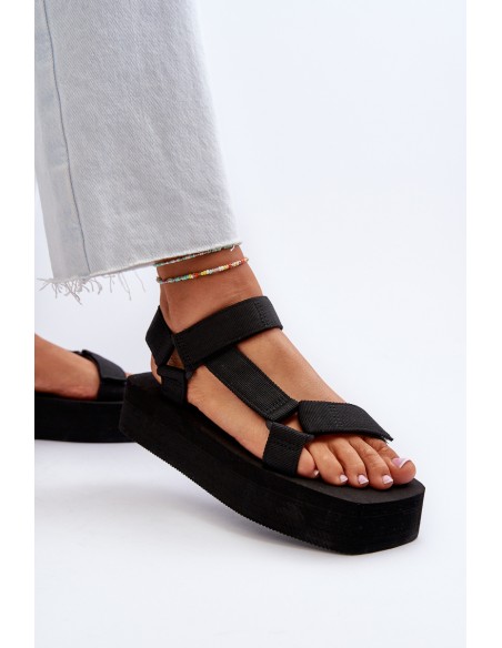Women's Black Platform Sandals Edireda