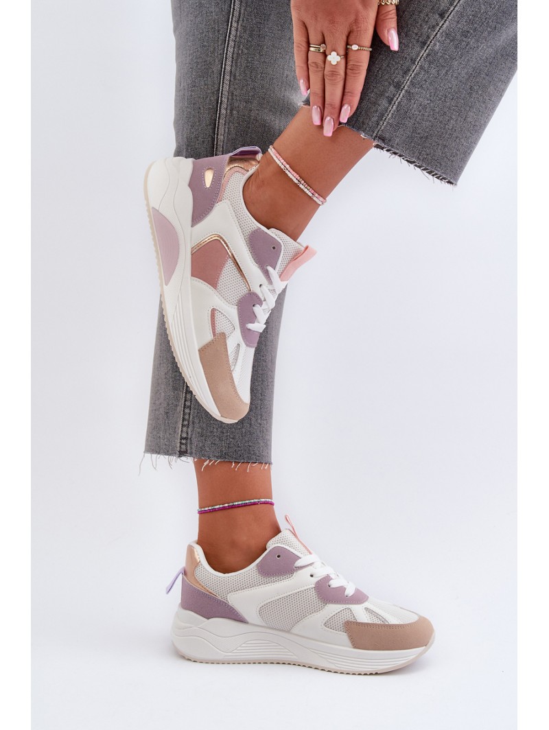 Women's Platform Sneakers Purple Lenivia