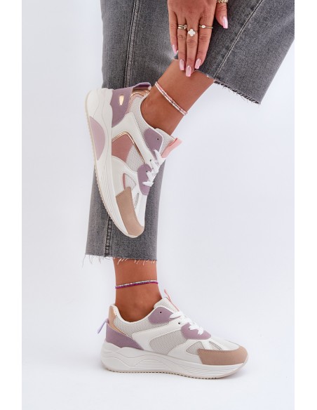 Women's Platform Sneakers Purple Lenivia