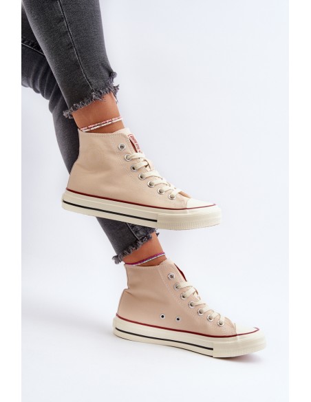 Women's High Top Sneakers Big Star NN274278 Beige