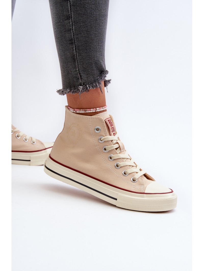 Women's High Top Sneakers Big Star NN274278 Beige