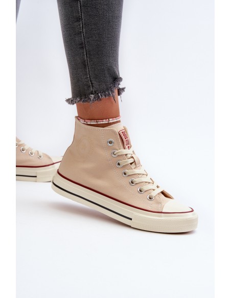 Women's High Top Sneakers Big Star NN274278 Beige