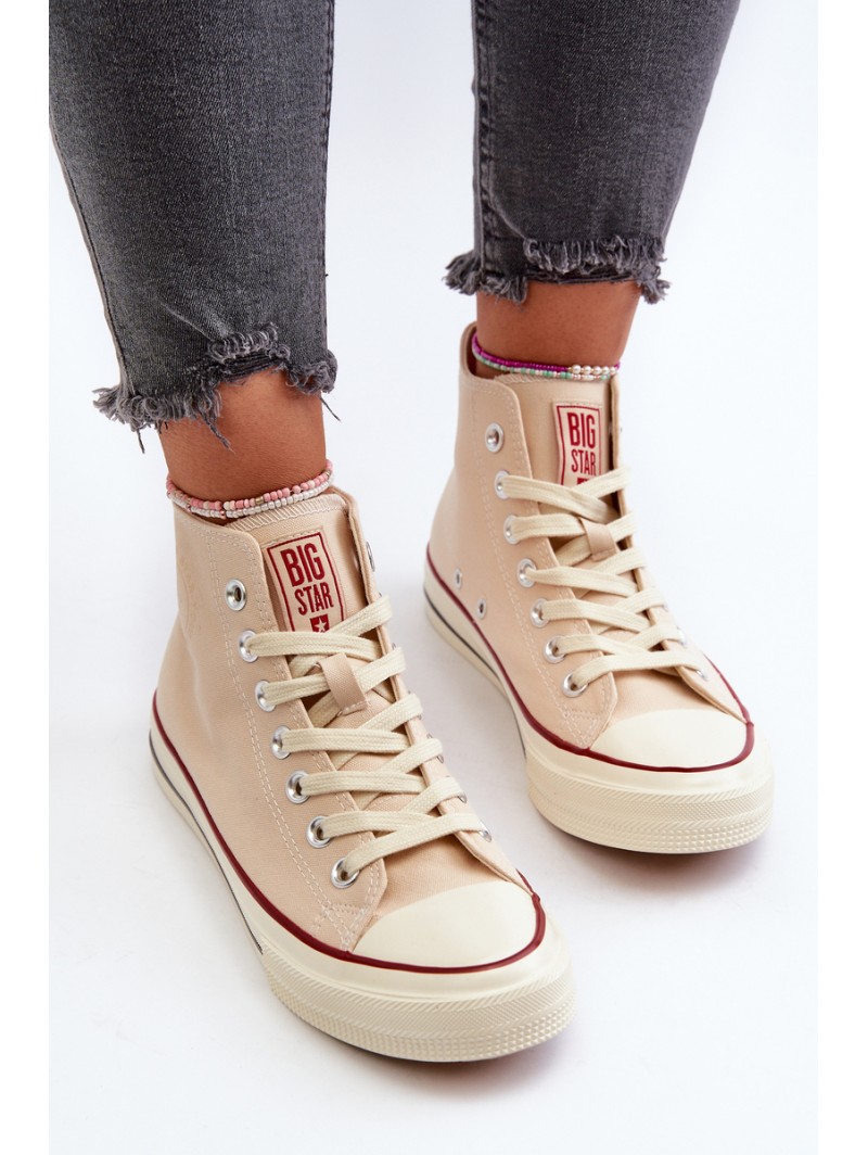 Women's High Top Sneakers Big Star NN274278 Beige