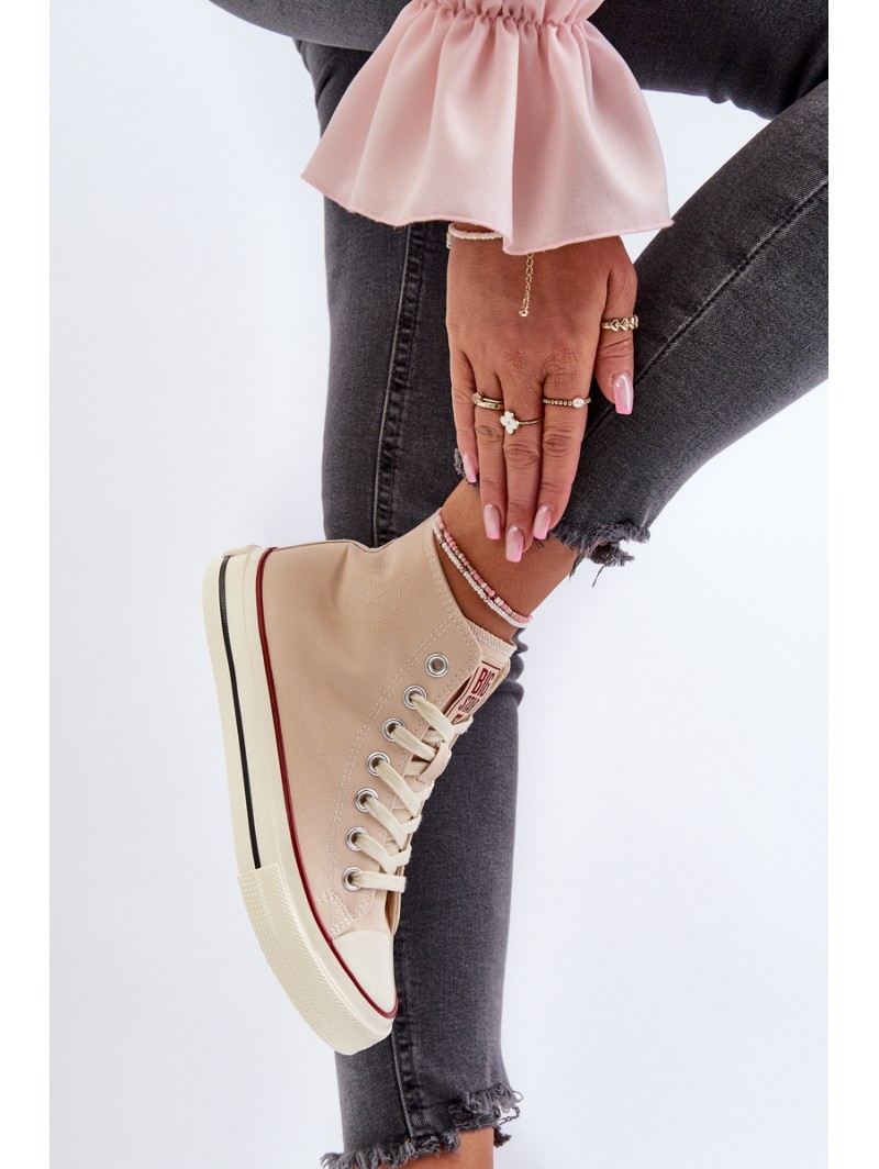 Women's High Top Sneakers Big Star NN274278 Beige