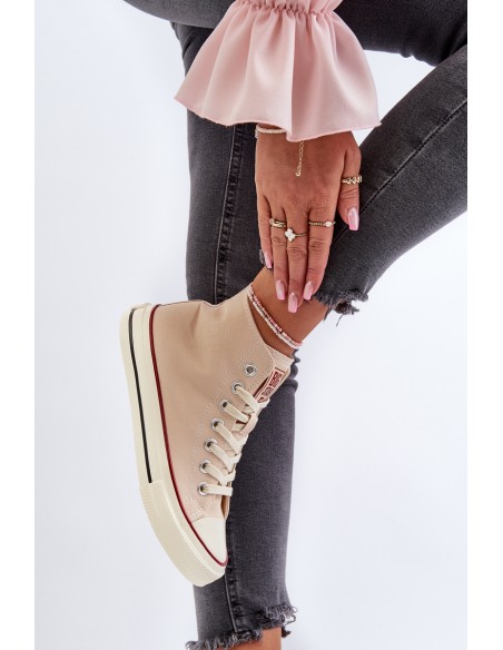 Women's High Top Sneakers Big Star NN274278 Beige