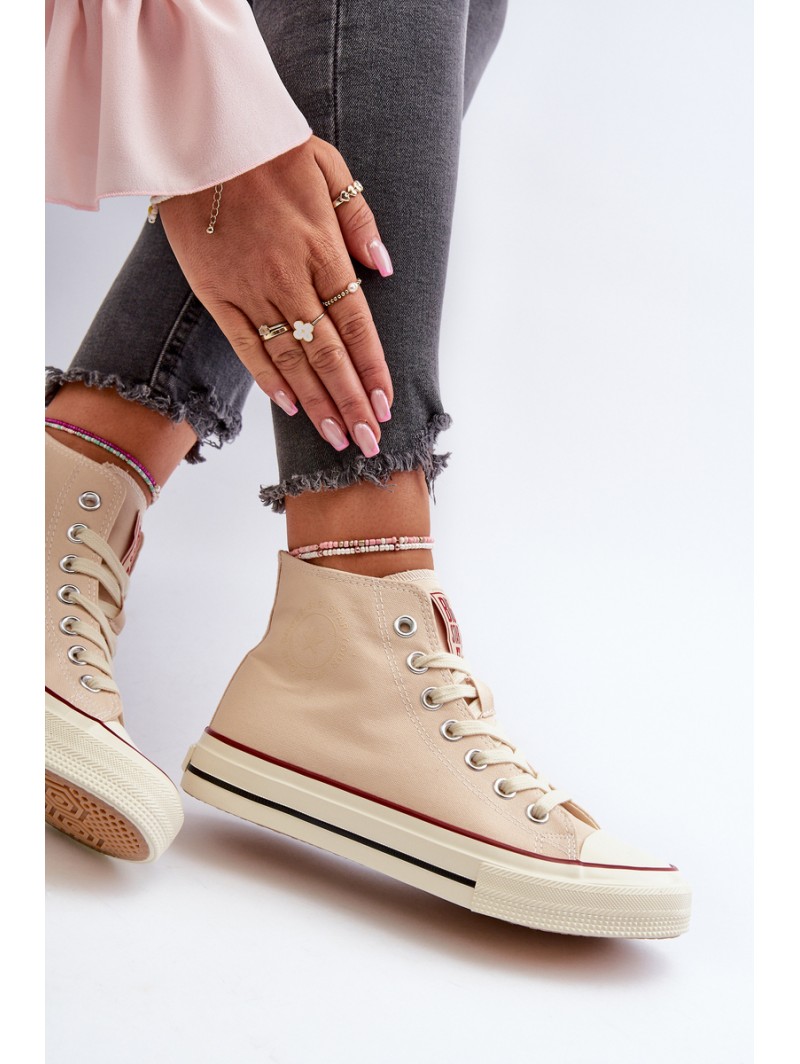 Women's High Top Sneakers Big Star NN274278 Beige