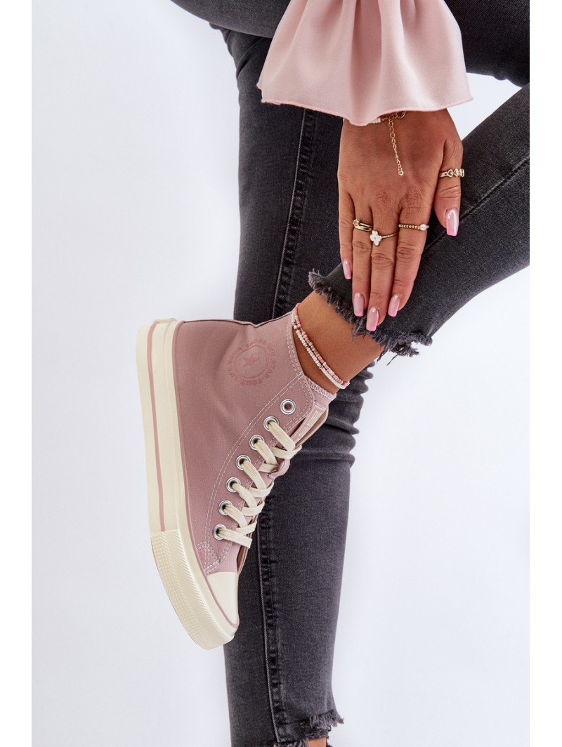 Women's High-Top Sneakers Big Star NN274277 Pink