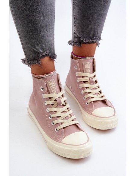 Women's High-Top Sneakers Big Star NN274277 Pink