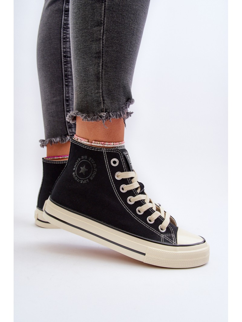 Women's High-Top Sneakers Big Star NN274283 Black