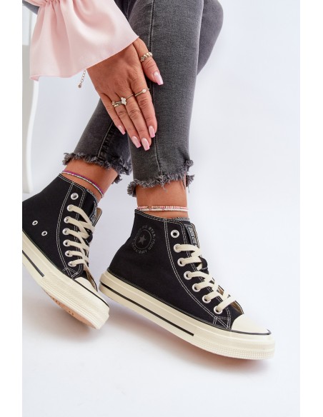 Women's High-Top Sneakers Big Star NN274283 Black