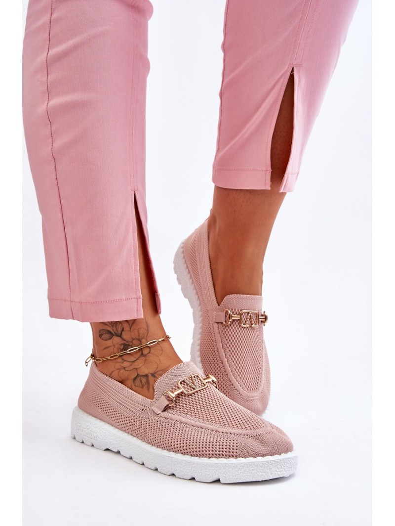 Women's Slip-On Sneakers With Embellishment Pink Alena