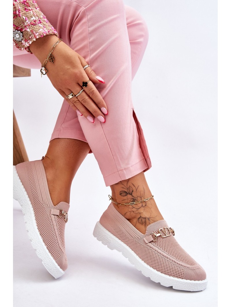 Women's Slip-On Sneakers With Embellishment Pink Alena