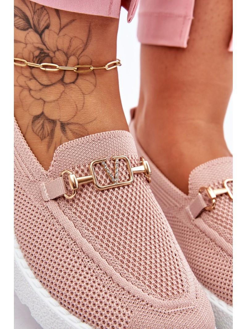 Women's Slip-On Sneakers With Embellishment Pink Alena